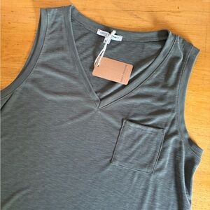 NWT Green Envelope Tank Top